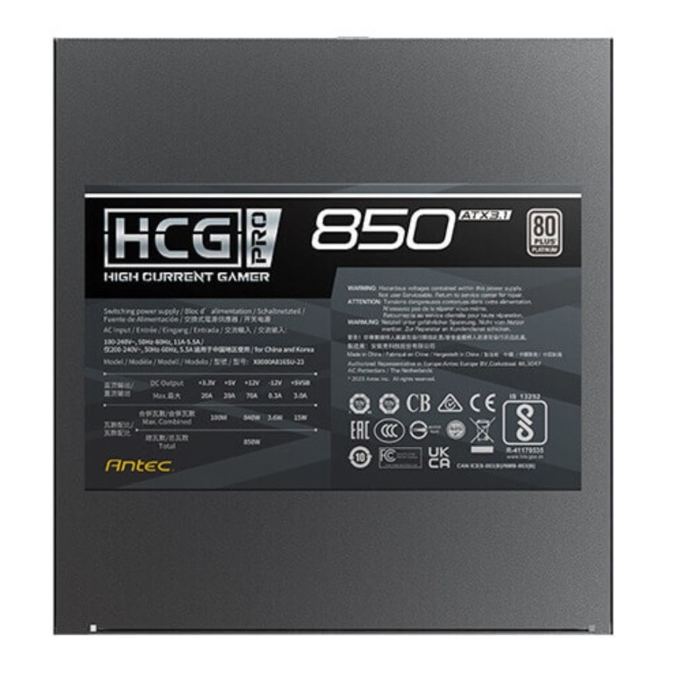 Antec HCG850 PRO 850W Fully Modular 80 PLUS Platinum Power Supply
