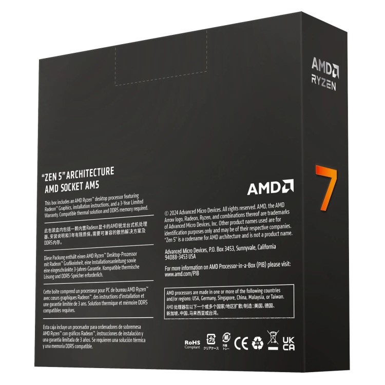 AMD Ryzen 7 9700X 8 Core AM5 Granite Ridge Processor