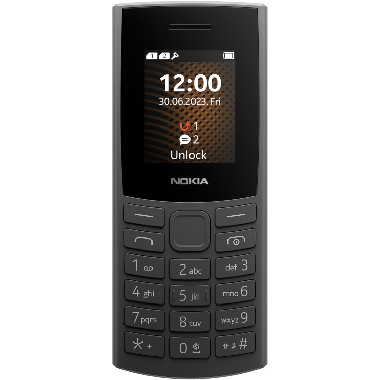 Nokia 105 4G 2024 Black 1.8" 128MB 4G Unlocked & SIM Free Mobile Phone