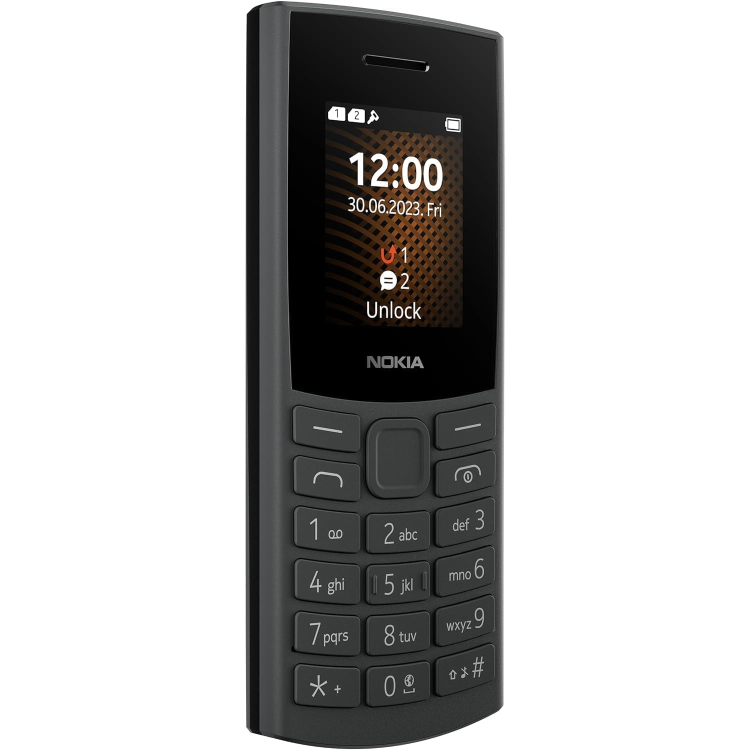 Nokia 105 4G 2024 Black 1.8" 128MB 4G Unlocked & SIM Free Mobile Phone