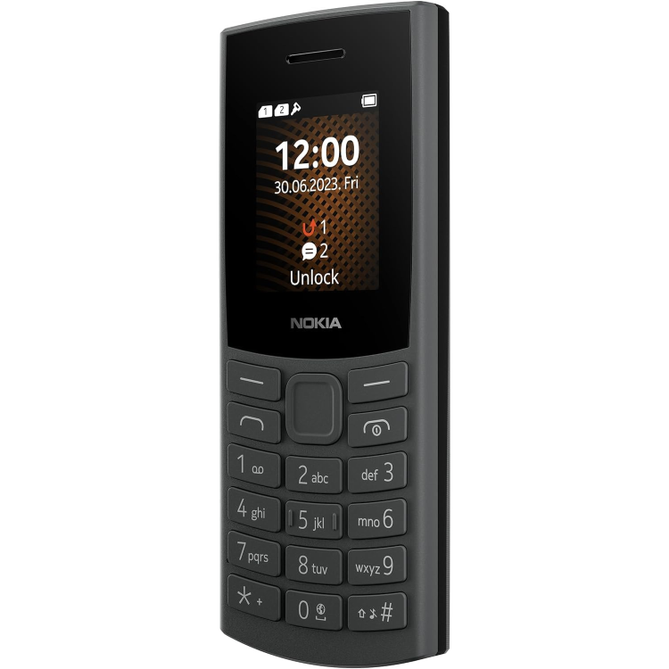Nokia 105 4G 2024 Black 1.8" 128MB 4G Unlocked & SIM Free Mobile Phone