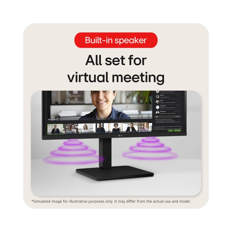 LG 24BA450 24" IPS Full HD 100Hz Height-Adjustable Monitor