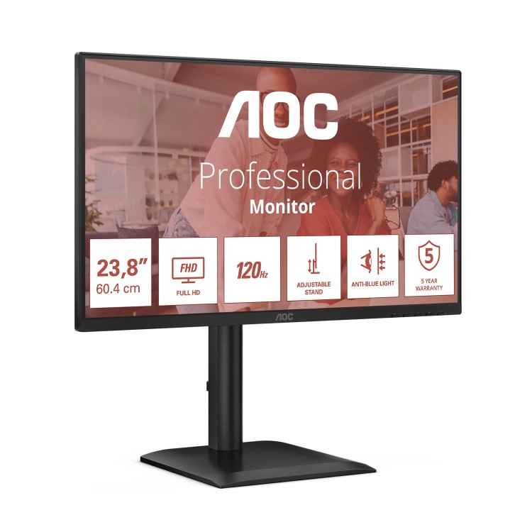 AOC E4 24E4CV 24" IPS Full HD 120Hz USB-C RJ45 Monitor