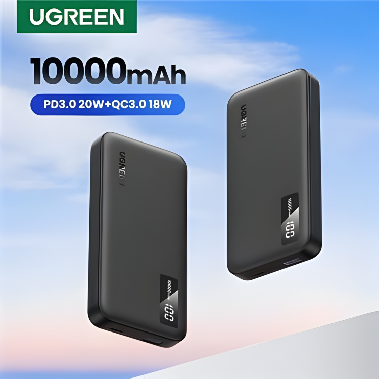 UGREEN 10000mAh Mini Quick Charging  20W Power Bank - Black