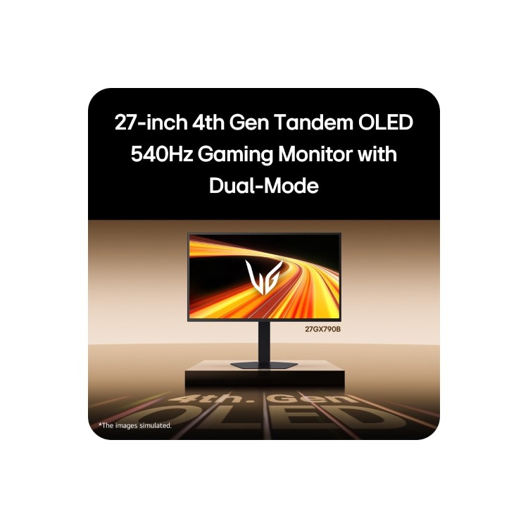LG UltraGear 27GX790B 27" OLED Dual Mode Full HD 720Hz QHD 540Hz 0.02ms Gaming Monitor