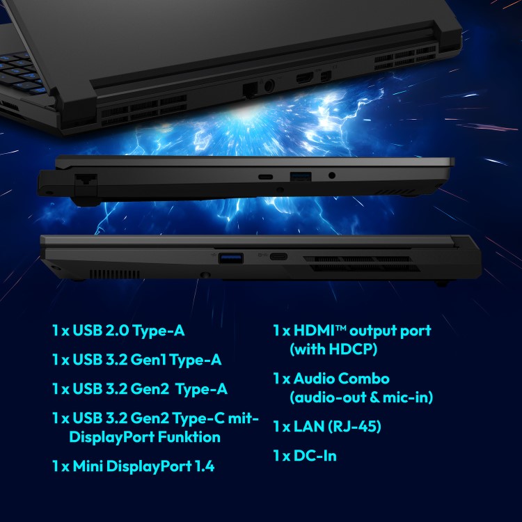 Medion ERAZER Defender 17 P1 Intel Core 7 32GB RAM 2TB SSD RTX 5060 144Hz 17.3 Inch Windows 11 Gaming Laptop