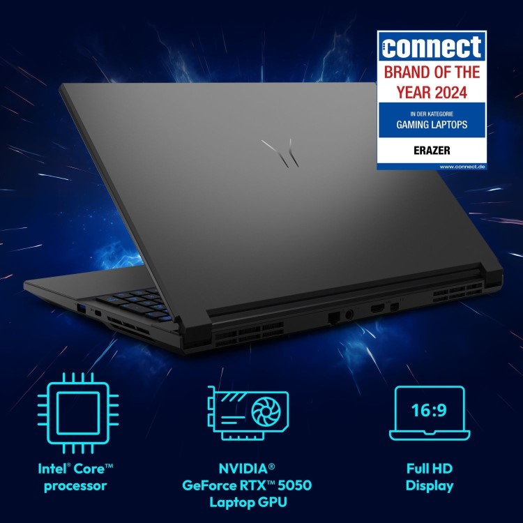 Medion ERAZER Scout 15 Intel Core i5 16GB RAM 1TB SSD RTX 5050 144Hz 15.6 Inch Windows 11 Gaming Laptop