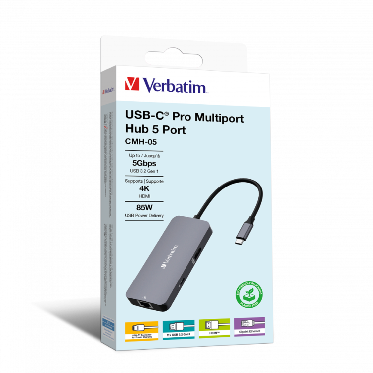 Verbatim CMH-05 USB-C Pro Multiport 5 Port Hub