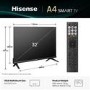 Hisense A4QTUK 32 inch Smart FHD LED TV