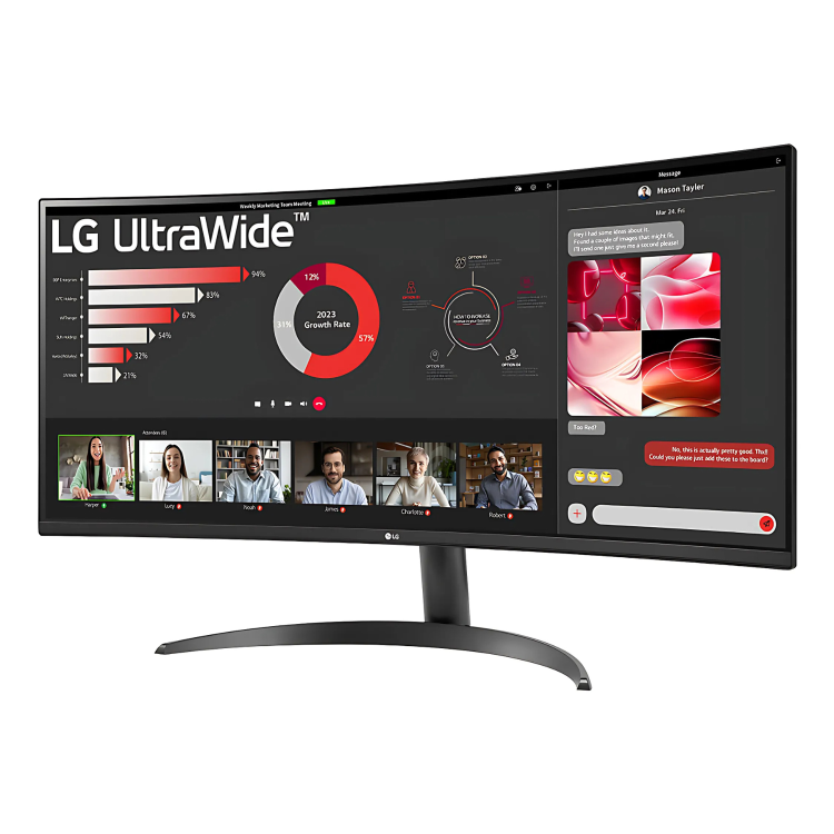 LG UltraWide 34WR50QK 34" VA WQHD 100Hz Curved Monitor