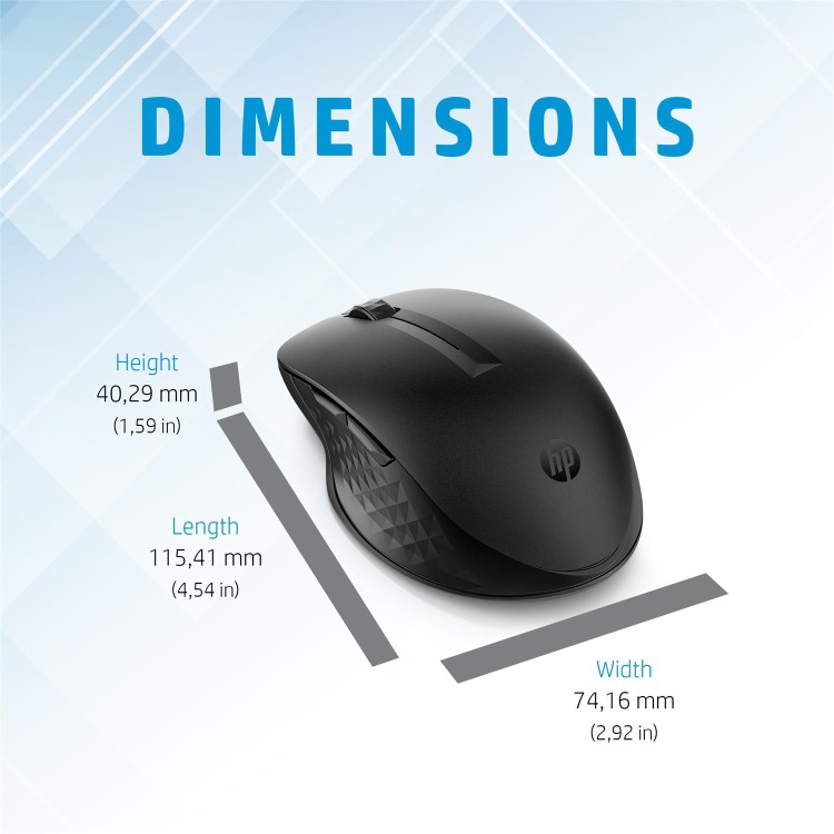 HP 435 5 Buttons Ergonomic Wireless Mouse