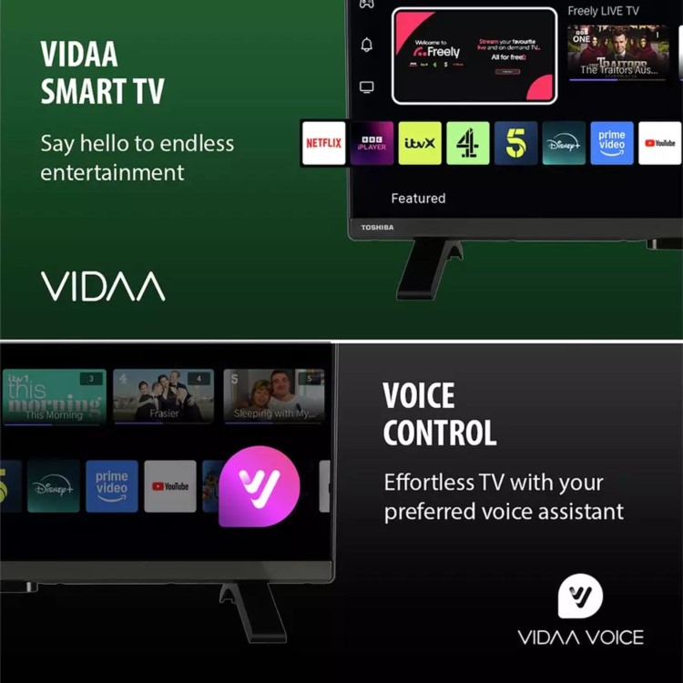 Toshiba 40LV2553DB 40" Full HD Smart LED TV with HDR10 Dolby Audio & Freely Streaming