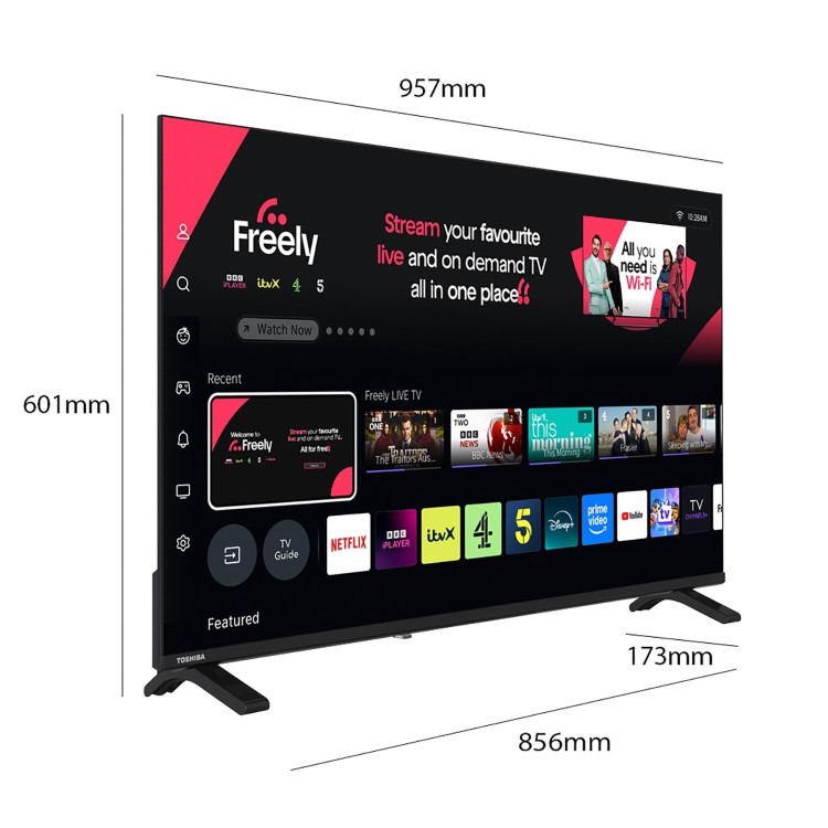 Toshiba 43UV1563DB 43 Smart 4K Ultra HD TV – Dolby Vision & Freely Streaming