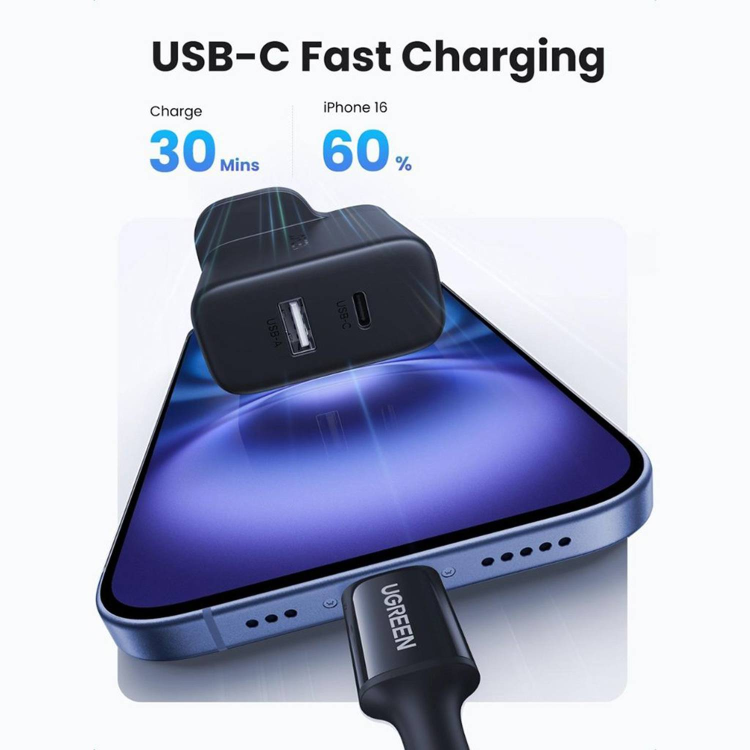 Ugreen 20W Dual Port PD Charger - Black