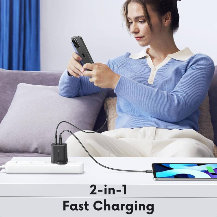 Ugreen 20W Dual Port PD Charger - Black