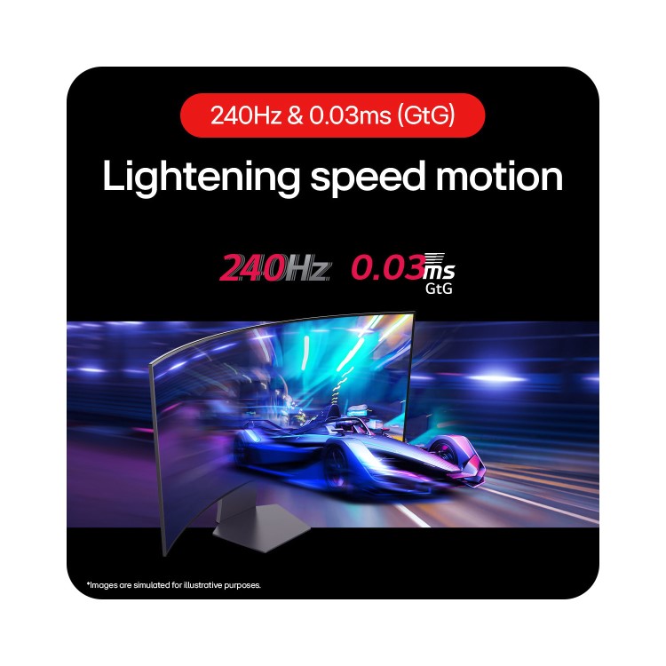 LG UltraGear 45" OLED WQHD 240Hz 0.03ms UltraWide Curved Gaming Monitor