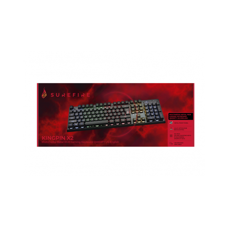 SureFire KingPin X2 Metal RGB US English Gaming Keyboard
