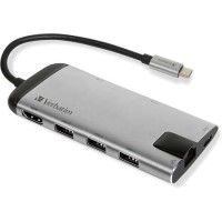 Verbatim USB-C Multiport Hub with USB 3.1 Gen 1 USB 3.0 HDMI SDHC MICROSDHC RJ45