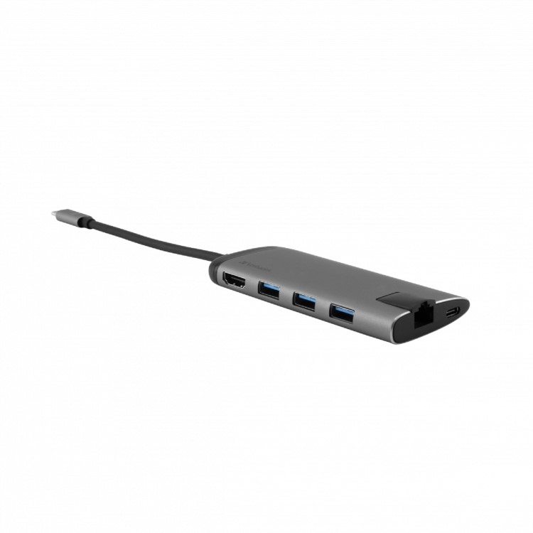 Verbatim USB-C Multiport Hub with USB 3.1 Gen 1 USB 3.0 HDMI SDHC MICROSDHC RJ45