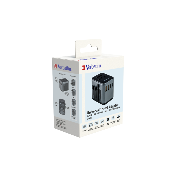 Verbatim UTA-03 30W Universal Travel Adapter