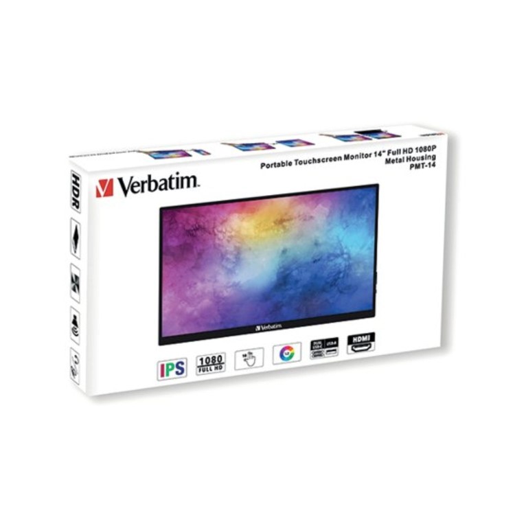 Verbatim PMT-14 14" IPS Full HD Portable Touchscreen USB-C Monitor