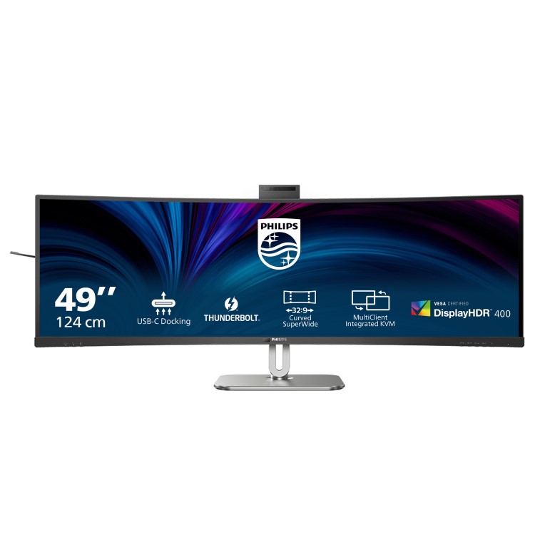 Philips 6000 Series 49B2U6903CH 49" VA Dual QHD 100Hz UltraWide Curved Thunderbolt 4 USB-C Monitor