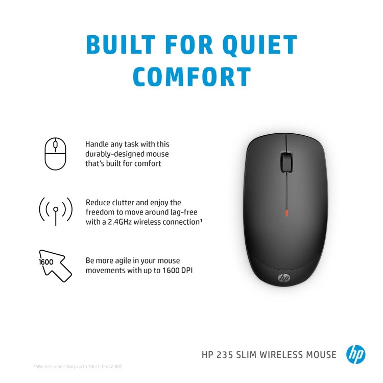 HP 235 Slim 3 Buttons Wireless Optical Mouse