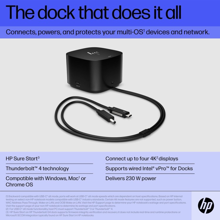Box Open HP Thunderbolt 280W G4 Docking Station