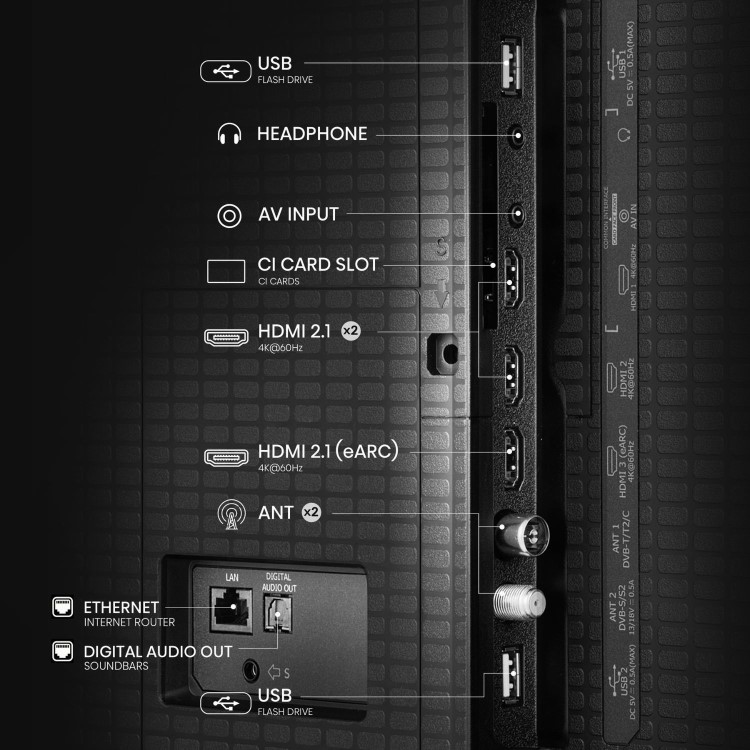 Hisense A7QTUK 50 inch Smart 4K Ultra HD QLED TV