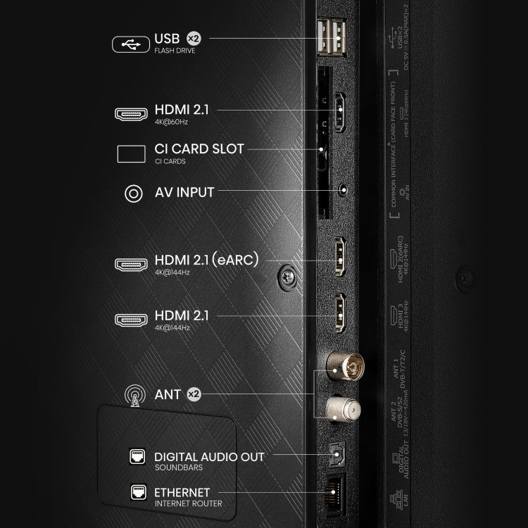 Hisense E78QTUK PRO 50 inch Smart 4K Ultra HD QLED TV