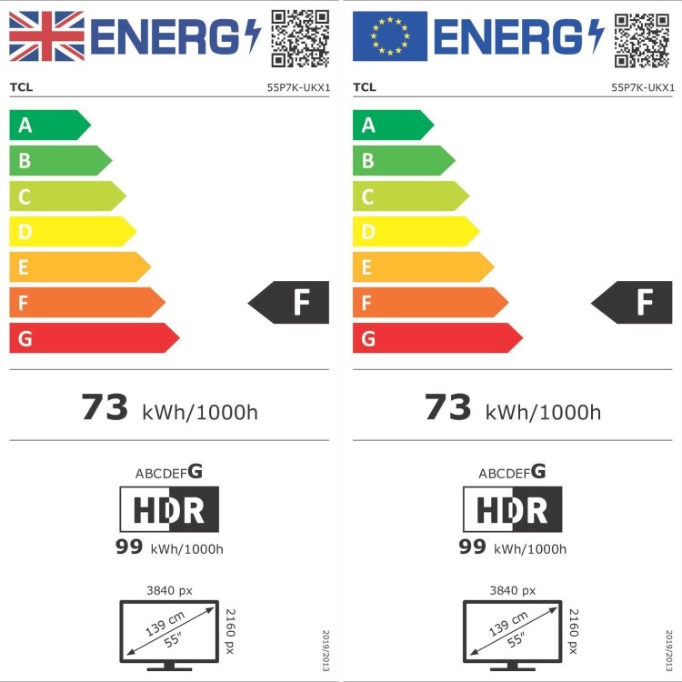 TCL 55P7K-UK 55" 4K QLED  – HDR10+ Dolby Vision Game Master Smart Google TV