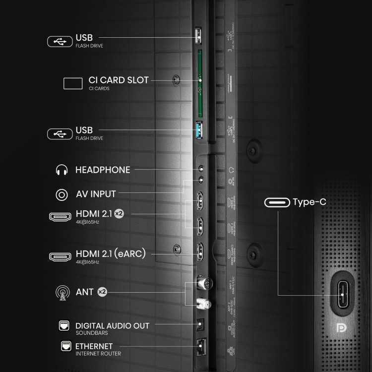 Hisense U8QTUK 55 inch Smart 4K Ultra HD Mini-LED TV