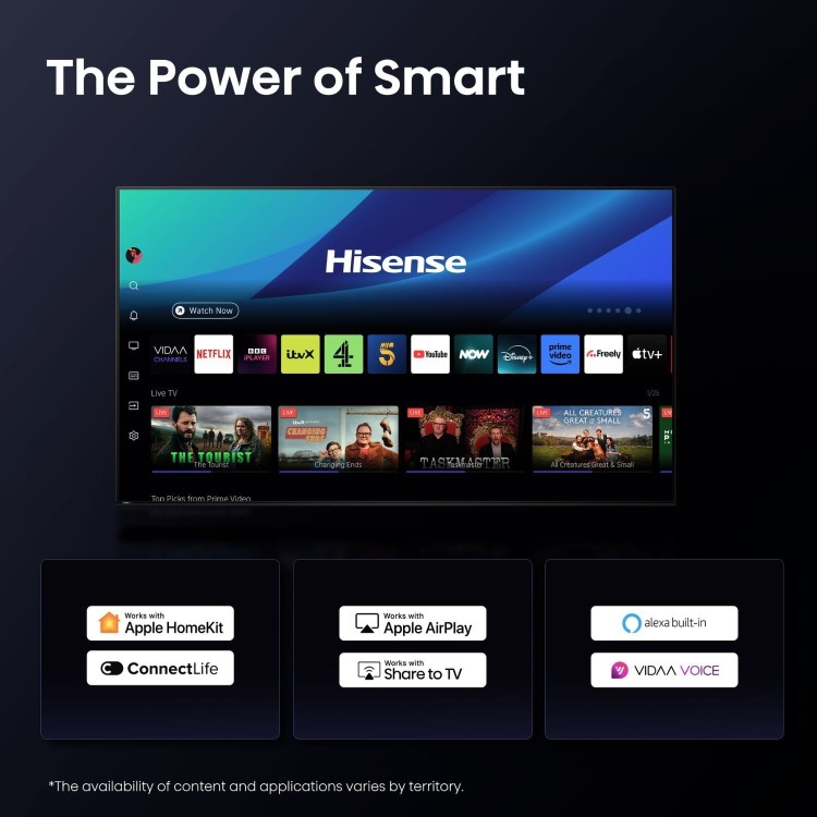 Hisense A85QTUK 65 inch Smart 4K Ultra HD Mini-LED TV