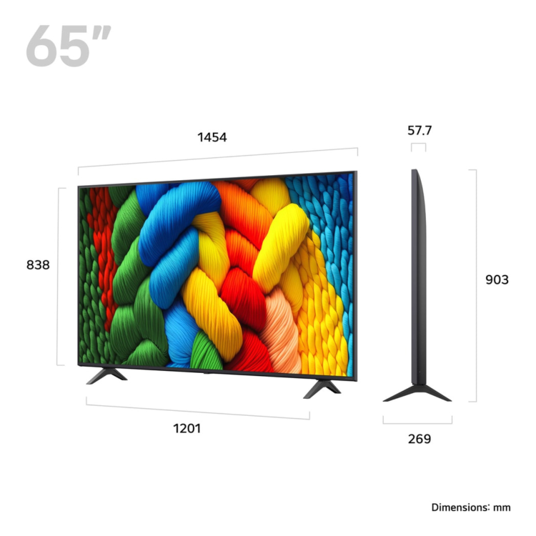 LG NANO80 65 inch 4K Ultra HD NanoCell AI Smart TV