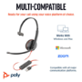 Poly Blackwire 3310 Monoaural Wired Headset