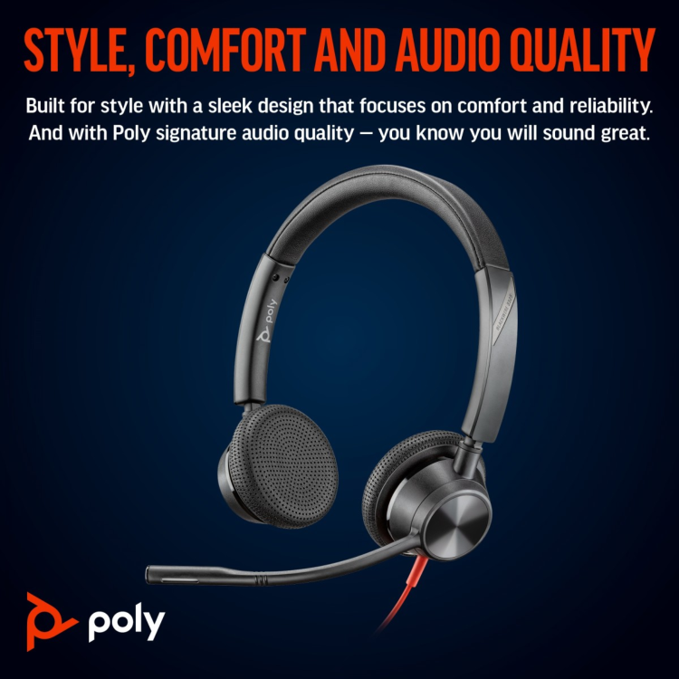 Poly Blackwire 3325 Wired Headset
