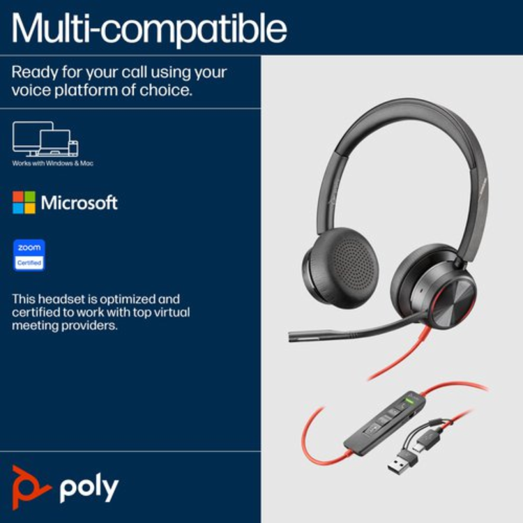 Poly Blackwire 8225 Wired Headset