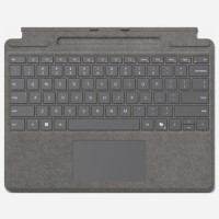 Microsoft Surface Pro X/8/9/10/11 Signature Keyboard with Copilot Button and Pen Storage - Platinum