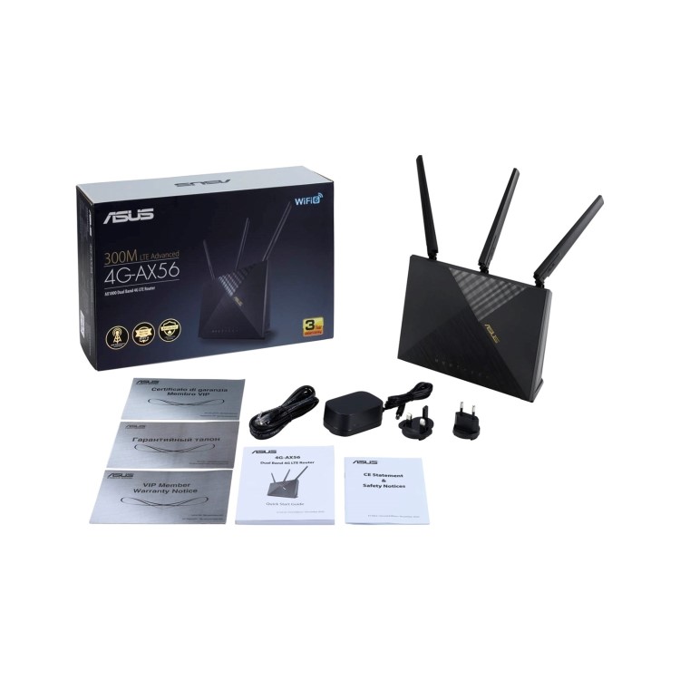 ASUS 4G-AX56 Dual Band 4G LTE 2.4+5GHz 1800Mbps Wireless Router
