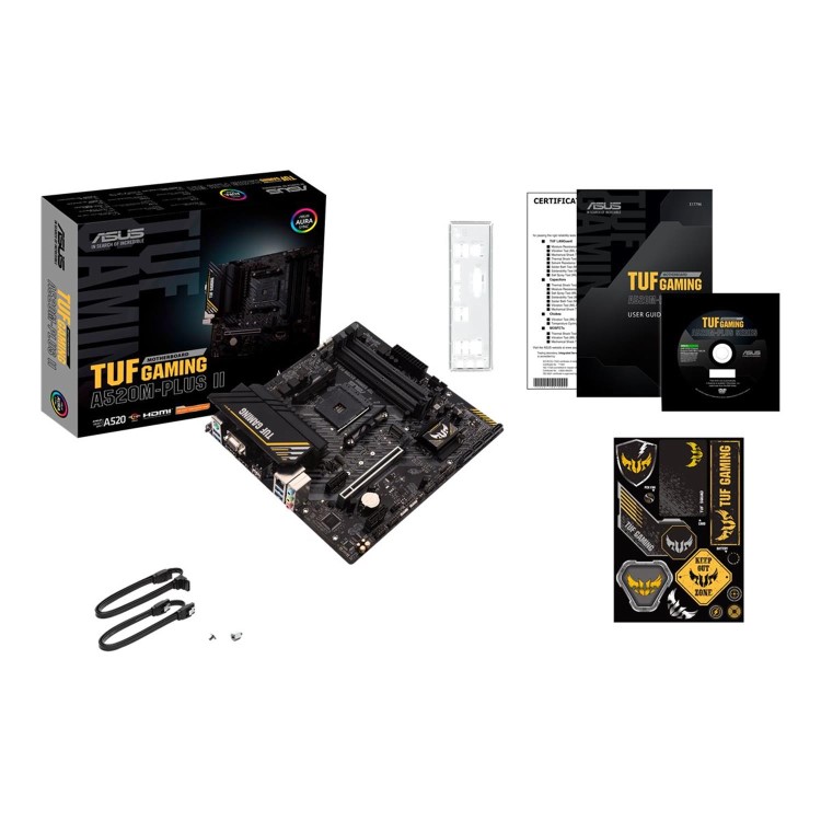 ASUS TUF GAMING A520M-PLUS II AMD A520 AM4 DDR4 Micro ATX Motherboard