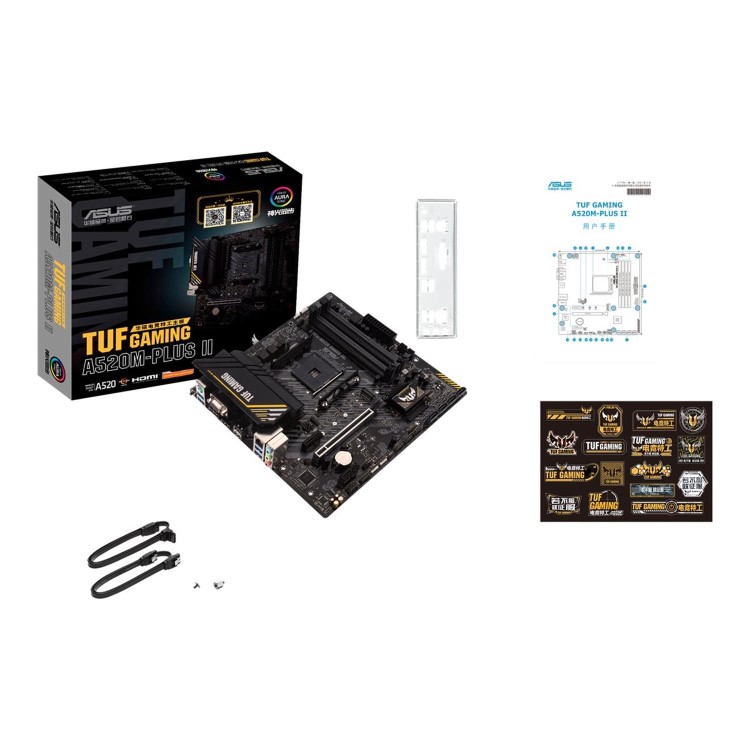ASUS TUF GAMING A520M-PLUS II AMD A520 AM4 DDR4 Micro ATX Motherboard