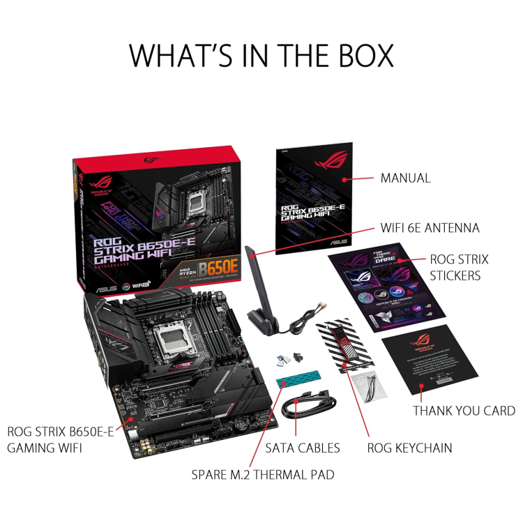 ASUS ROG STRIX B650E-E AMD B650 AM5 DDR5 ATX Motherboard
