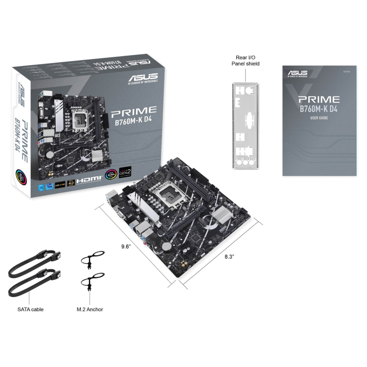 ASUS Prime B760M-K D4 Intel B760 LGA 1700 DDR4 Micro ATX Motherboard
