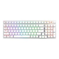ASUS ROG Strix Scope II 96 Wireless Gaming Keyboard White, Tri-Mode Connection, Dampening Foam & Switch-Dampening Pads, Hot-Swappable Pre-lubed ROG NX Snow Switches, PBT Keycaps, RGB-White, UK Layout