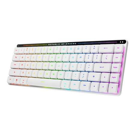 ROG Falchion RX Low Profile 65% Wireless Gaming Keyboard Pre-lubed ROG RX Red Low-Profile Optical Tri-mode Touch Panel MacOS RGB-White UK Layout