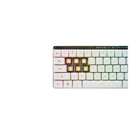 ROG Falchion RX Low Profile 65% Wireless Gaming Keyboard Pre-lubed ROG RX Red Low-Profile Optical Tri-mode Touch Panel MacOS RGB-White UK Layout