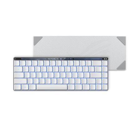 ROG Falchion RX Low Profile 65% Wireless Gaming Keyboard Pre-lubed ROG RX Red Low-Profile Optical Tri-mode Touch Panel MacOS RGB-White UK Layout