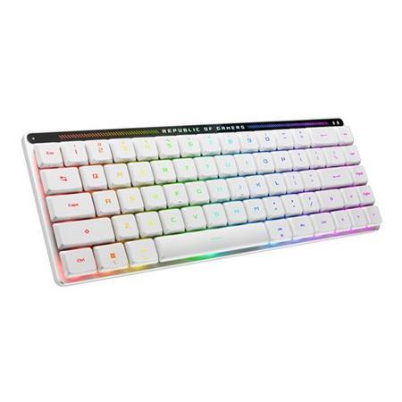 ROG Falchion RX Low Profile 65% Wireless Gaming Keyboard Pre-lubed ROG RX Red Low-Profile Optical Tri-mode Touch Panel MacOS RGB-White UK Layout