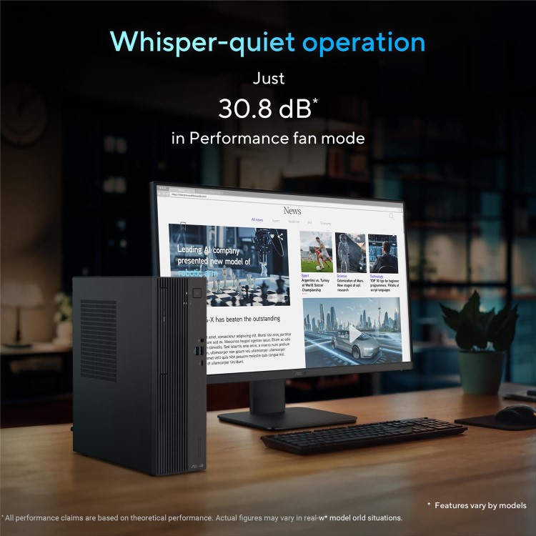 ASUS ExpertCenter SFF Intel Core i7-13620H 16GB RAM 512GB SSD Windows 11 Pro Desktop PC