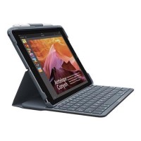Logitech Slim Folio - Keyboard and folio case - Bluetooth - UK English - graphite - for Apple 10.2-inch iPad 7th generation
